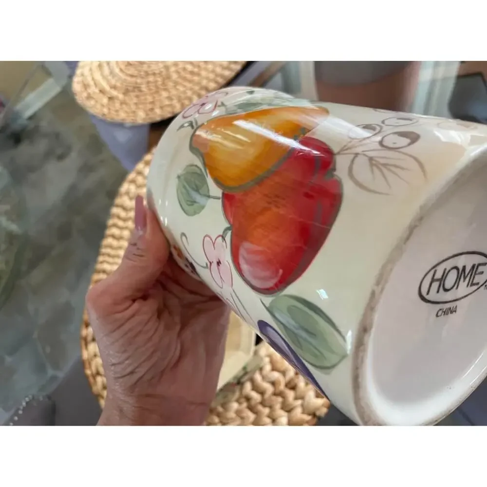 Home Brand Ceramic Citrus Juicer and Fruit Canister Set